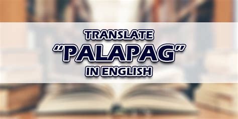PALAPAG (Tagalog).